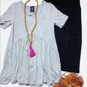 Agnes & Dora Muse top in heather grey